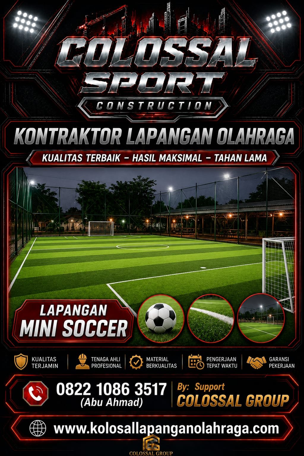 Hasil Akhir Pembuatan Lapangan Mini Soccer di Cilandak