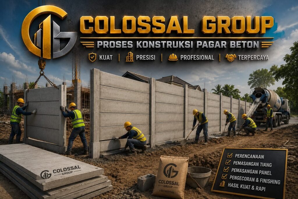 Jasa Pagar Beton Cakung 2026 Kontraktor Precast Kokoh COLOSSAL GROUP