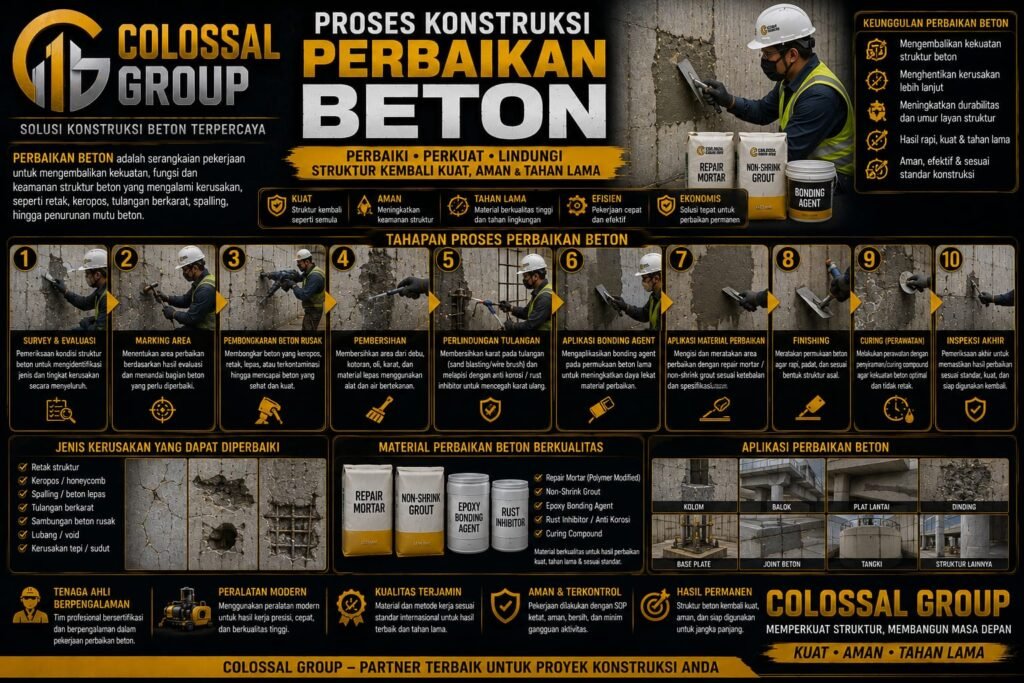 Jasa Perbaikan Beton Duren Sawit 2026 Spesialis Injeksi Struktur COLOSSAL GROUP