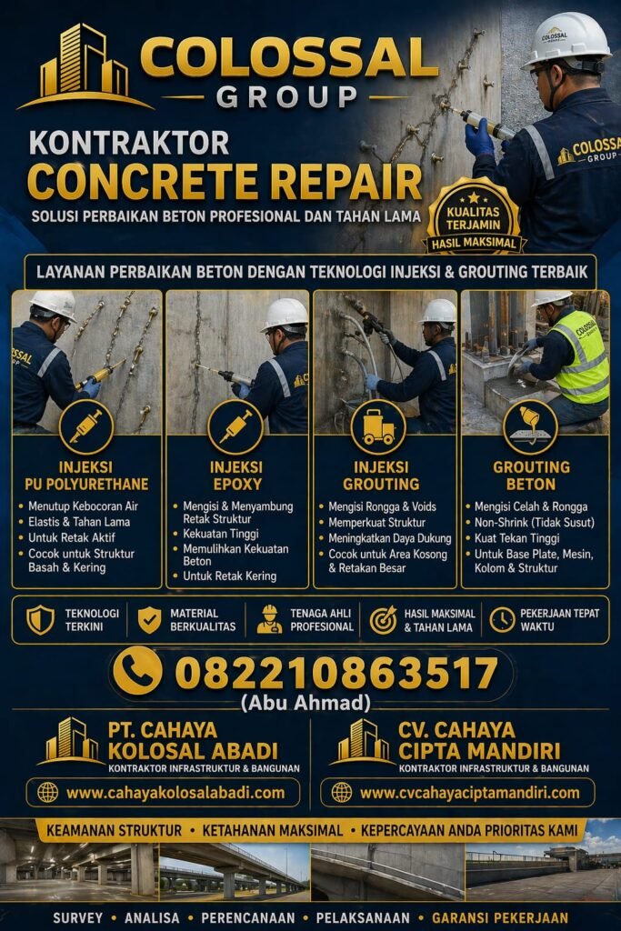 Spesialis Injeksi Beton Cakung COLOSSAL GROUP