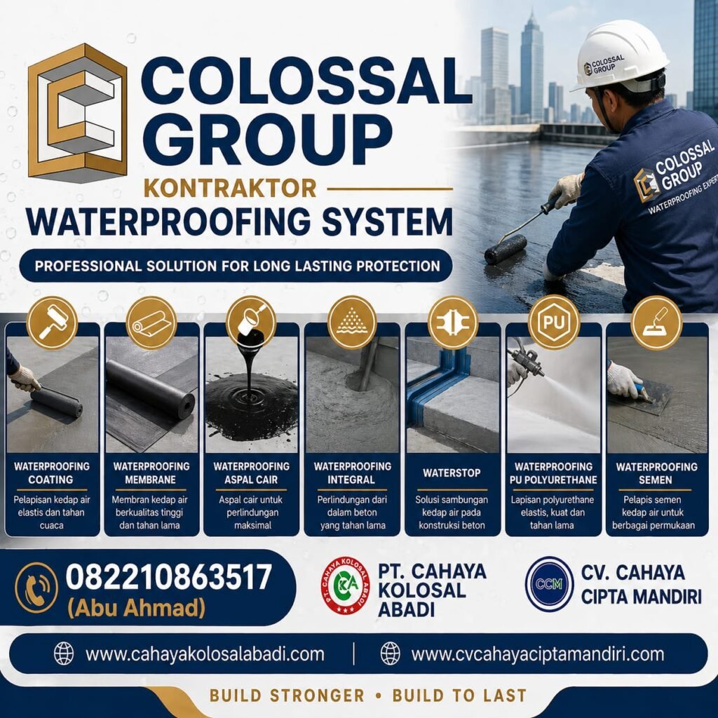 Spesialis Waterproofing System Cakung COLOSSAL GROUP